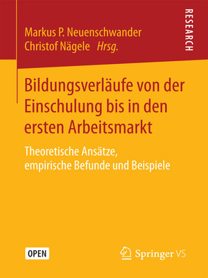 cover image of Bildungsverläufe von der Einschulung bis in den ersten Arbeitsmarkt